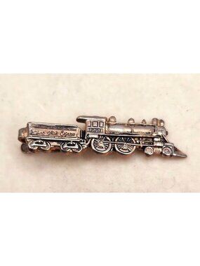 Empire State Express Train Engine Pin  Silver-Tone 9991
